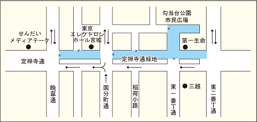 地図:交通規制の地図