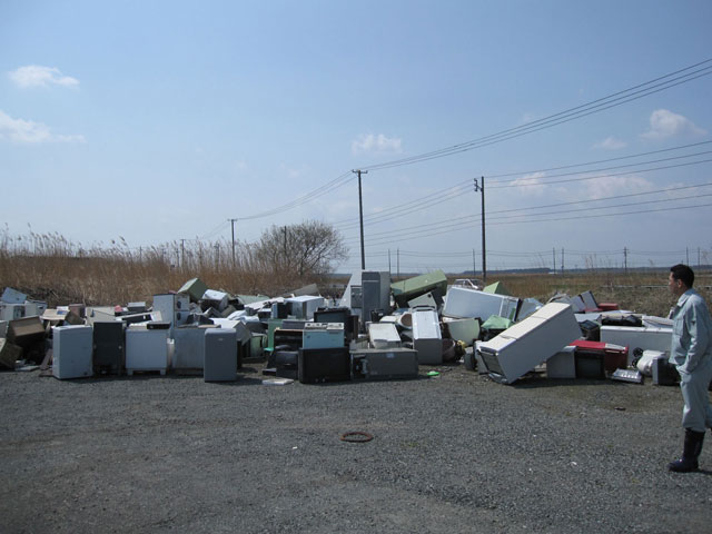 災害廃棄物仮置き場