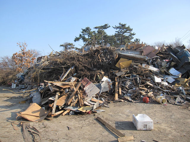 災害廃棄物仮置き場