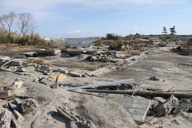被災状況 埒浜地区