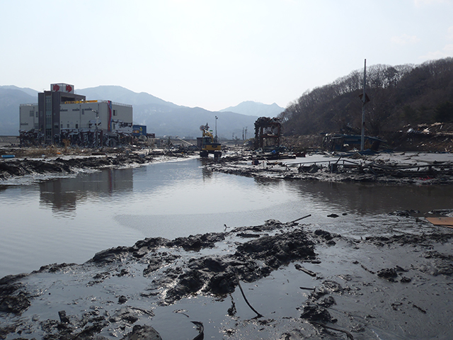 被災 国道45号宮古市金浜地区