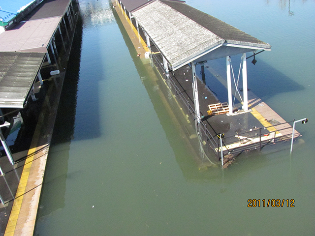 Damage / Flooded Ishinomaki station