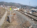 Iwate Yamada Orikasa area Photograph of before and after earthquake / Railway